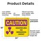 Signmission Radiation & Laser Sign, 18 in H x 24 in W, Plastic, Rectangle OS-2PACK-CR-P-1824-L-10155 - alternate 2